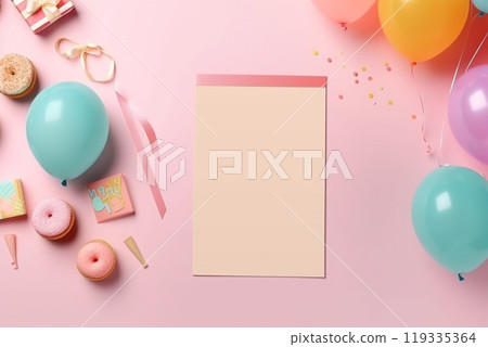 Celebration and party invitation concept. Generative AI Celebration and party invitation concept. Generative AI 119335364