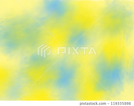 黃色和淺藍色水彩紋理背景 119335898