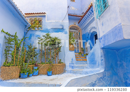 Quiet place in the Chefchaouen city. Morocco. 119336280