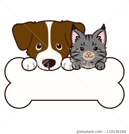 傑克羅素梗犬和緬因浣熊,骨標註框架 傑克羅素梗犬和緬因浣熊,骨標註框架 119336380