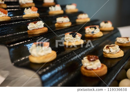Elegant Canap Display at a Catering Event 119336638