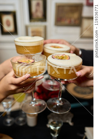 Cheers to Celebration Enjoying Elegant Cocktails That Make Every Toast Special and Memorable 119336771