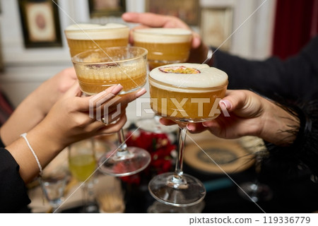 Cheers to Celebration Enjoying Elegant Cocktails That Make Every Toast Special and Memorable 119336779