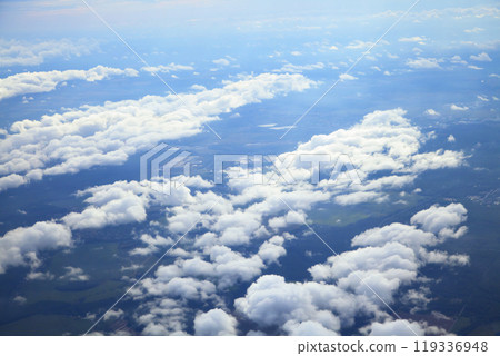 Clouds, view from airplane 119336948