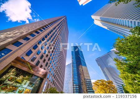 Tokyo cityscape in October, Japan. View of Shinjuku Center Building, etc. = October 7, 2024 119337156
