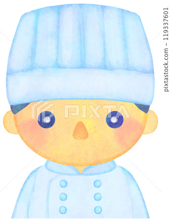 廚師/廚師插圖白色半身 廚師/廚師插圖白色半身 119337601