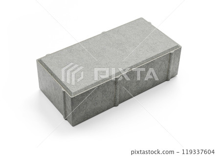 Grey concrete pavement brick 3d 119337604