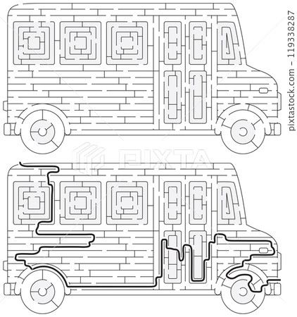 School bus maze School bus maze 119338287