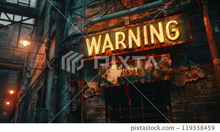 Double exposure of womans face and urban cityscape. Blending human expression with tall buildings and street lights. Urban life and identity 119338459