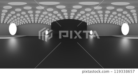 VR 360 studio panorama with reflections. Animation 3D hdri VR 360 studio panorama with reflections. Animation 3D hdri 119338657