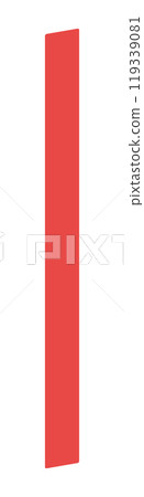 像紅色標記線一樣的垂直矩形 - 簡單的對角線切割帶狀框架或裝飾材料 119339081