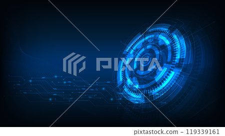 futuristic digital technology interface hud background 119339161