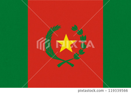 Flag of Belgium. Civil flag of Bolivia 1825 1826 on fabric surface. 119339566