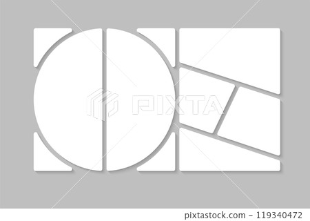 Template collage of six frames, images, photo 119340472