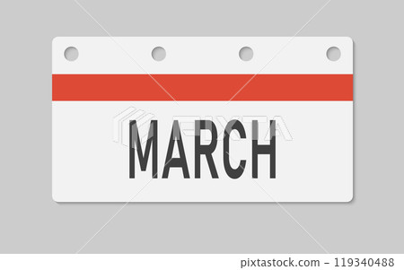 Vector template icon page calendar - March Vector template icon page calendar - March 119340488