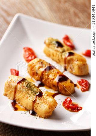 Cod Fillet with Aromatic Herbs Cod Fillet with Aromatic Herbs 119340941