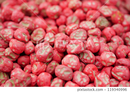 Closeup of red soy beans texture background. Closeup of red soy beans texture background. 119340996