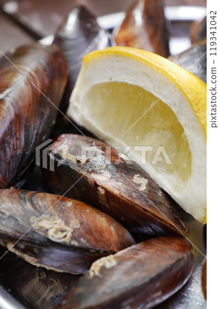 Fresh Black Shell Recipe With Lemon Turkish Food Fresh Black Shell Recipe With Lemon Turkish Food 119341042