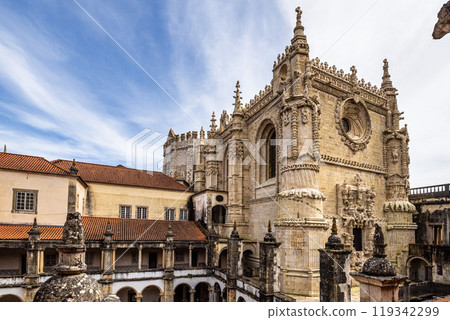 The Monastery of the Order of Christ, Convento de Cristo at the city of Tomar. Santarem District. Portugal. 119342299