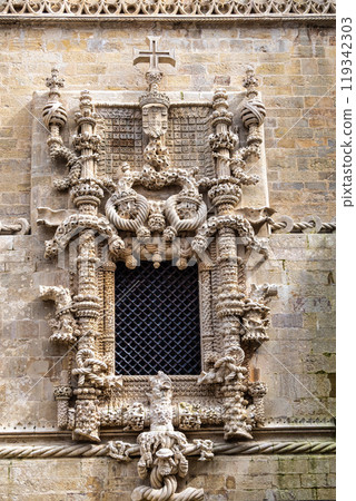 The Monastery of the Order of Christ, Convento de Cristo at the city of Tomar. Santarem District. Portugal. 119342303