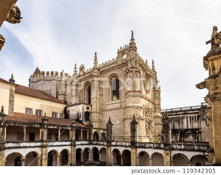 Main cloister of the Monastery of the Order of Christ, Convento de Cristo in Tomar, Portugal. 119342305
