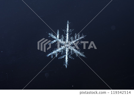photo real snowflakes during a snowfall, under natural conditions at low temperature photo real snowflakes during a snowfall, under natural conditions at low temperature 119342514