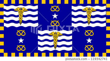 Flag of Brisbane. city symbol. illustration of Brisbane flag Flag of Brisbane. city symbol. illustration of Brisbane flag 119342741