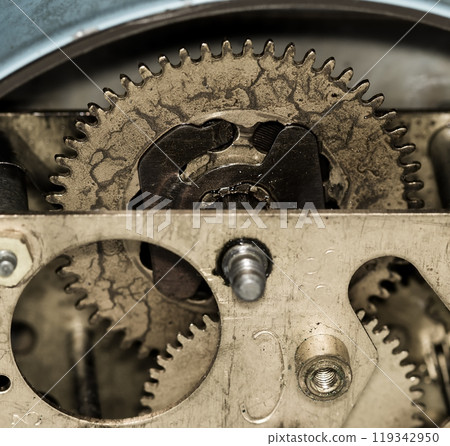 clockwork vintage mechanical watch, high resolution and detail clockwork vintage mechanical watch, high resolution and detail 119342950
