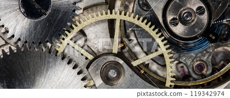 clockwork vintage mechanical watch, high resolution and detail 119342974