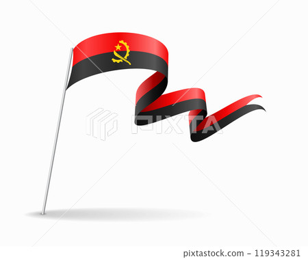 Angolan flag wavy background layout. Vector illustration. 119343281