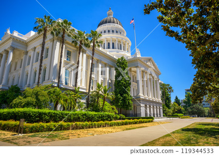 California State Capitol building on a sunny day in Sacramento California State Capitol building on a sunny day in Sacramento 119344533