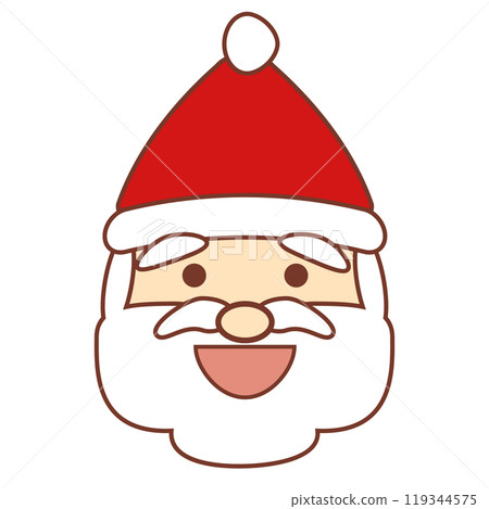 Cute santa claus face illustration 119344575