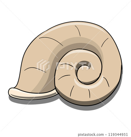 Helix shell cartoon color vector illustration Helix shell cartoon color vector illustration 119344931