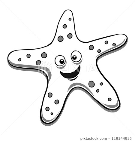 Starfish black and white Starfish black and white 119344935