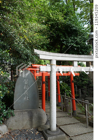 Hatomori Hachiman Shrine in Shibuya, Tokyo, Japan Hatomori Hachiman Shrine in Shibuya, Tokyo, Japan 119345209