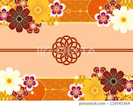 Autumn flowers background 119345364