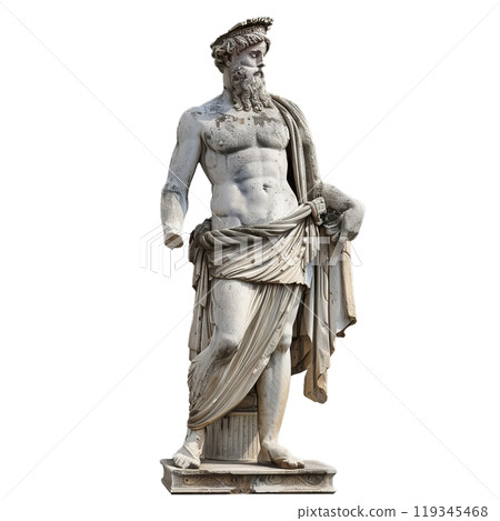 Classic marble statue of a greek deity, edited with a transparent background for versatile use Classic marble statue of a greek deity, edited with a transparent background for versatile use 119345468