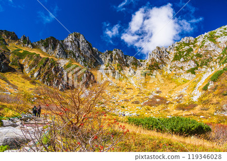 [Nagano Prefecture] Autumn at Senjojiki Curl, with rowan berries turning red 119346028