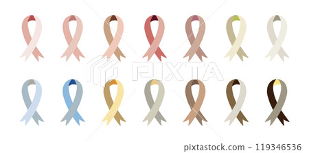 Simple ribbon icon hand drawn illustration set 119346536