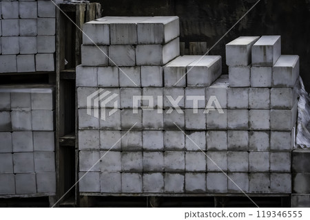 Piled concrete blocks Piled concrete blocks 119346555
