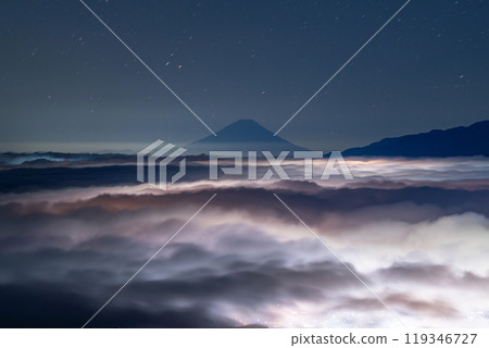 <Nagano Prefecture> Mt. Fuji and the Great Sea of Clouds - Autumn at Takabocchi Plateau 119346727