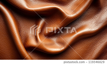 Wrinkled brown cowhide-like texture background 119346829