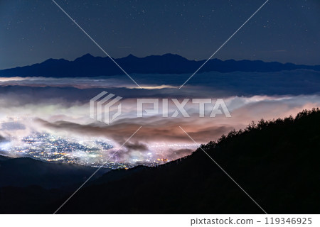 【長野縣】秋季的南阿爾卑斯山、大片雲海、高博奇高原 119346925