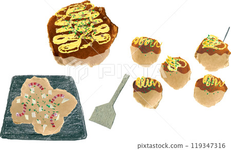 Flour Festival, Takoyaki, Okonomiyaki, Monjayaki, Teppanyaki 119347316