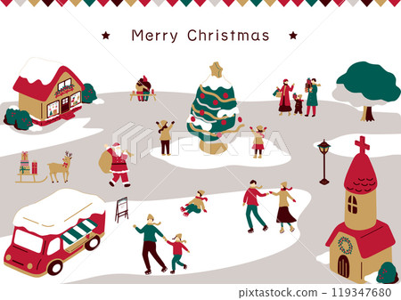 people enjoying christmas 119347680