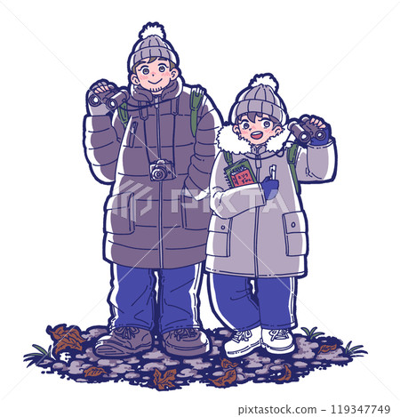 父母與孩子觀鳥插畫集 父母與孩子觀鳥插畫集 119347749