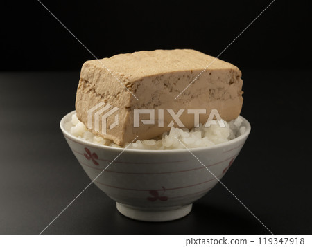 Toumeshi: Rice topped with stewed tofu 119347918