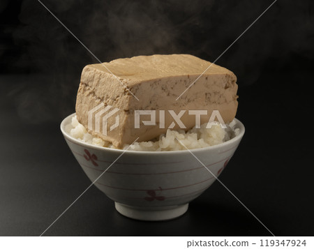 Toumeshi: Rice topped with stewed tofu Toumeshi: Rice topped with stewed tofu 119347924