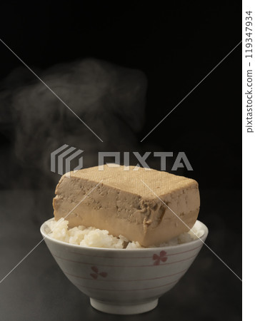 Toumeshi: Rice topped with stewed tofu 119347934