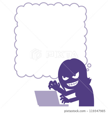 一個在電腦上運用狡猾技能的女人 119347985